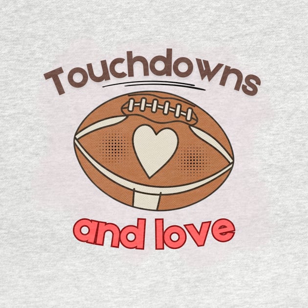 Vintage American Football: Touchdowns and Love for Coach's Wife & Football Mom by Tecnofa